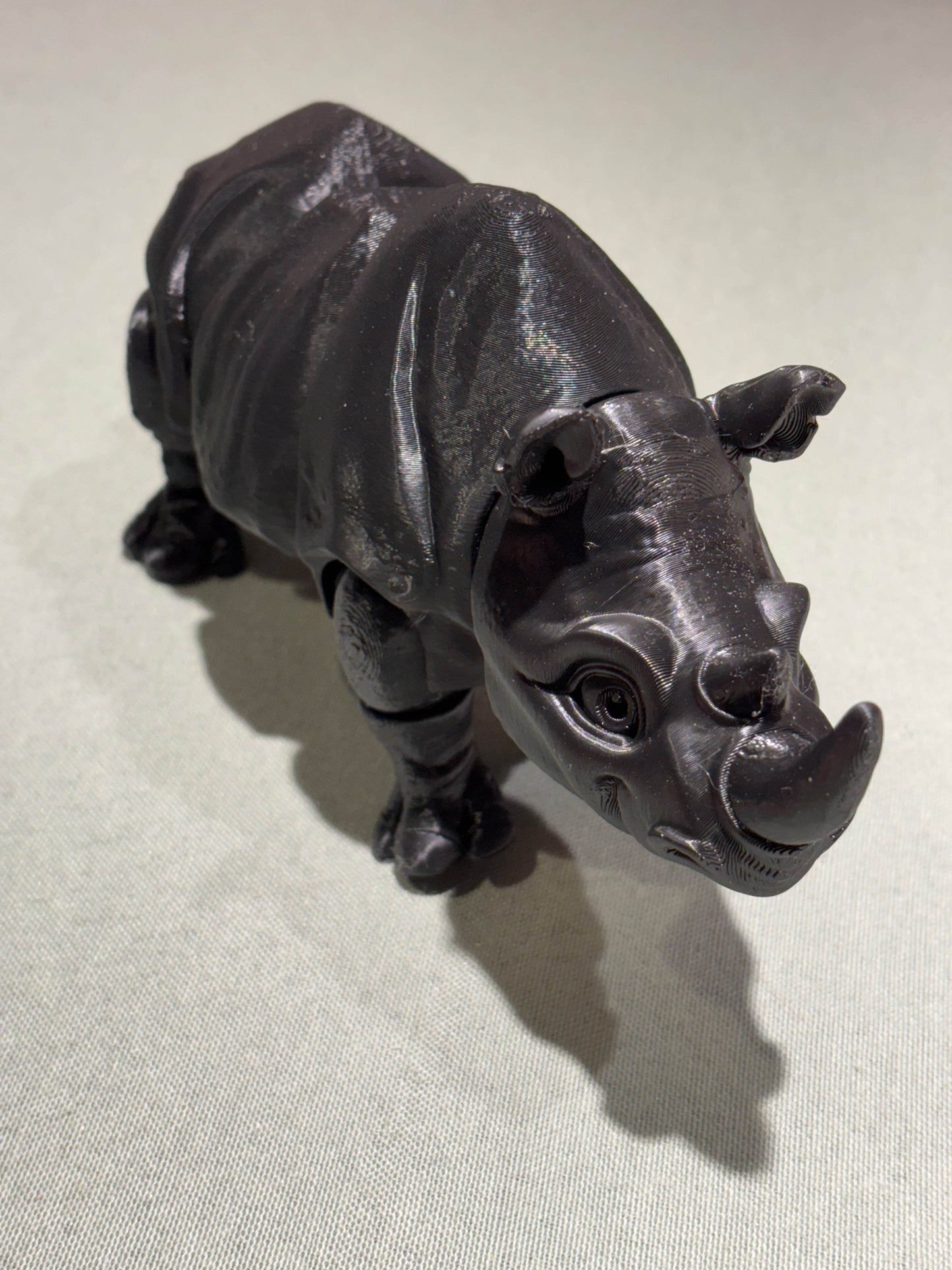 9” 3D printed articulated Rhino - Fresh Prints of Bel Air