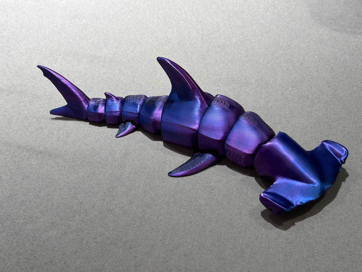 10” 3D printed articulated Shark - Fresh Prints of Bel Air