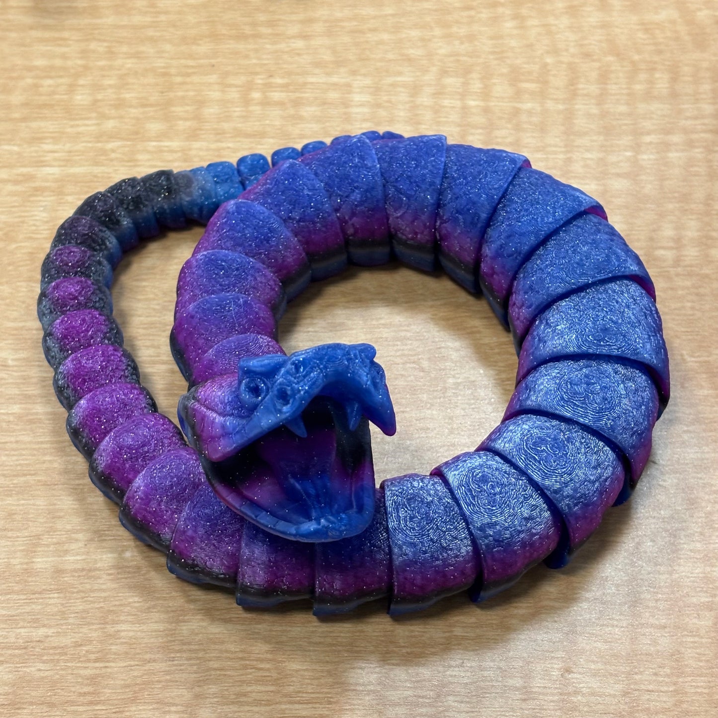 Articulated Snake with Rattle 25” 3D printed