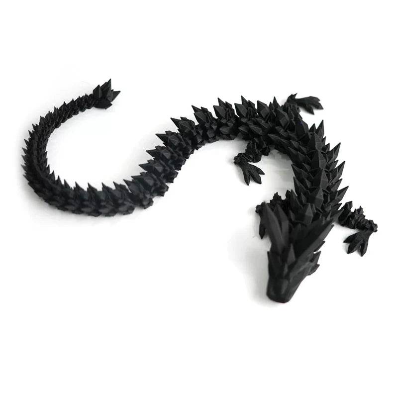 60cm 3D Printing Dragon Desktop Decorative Ornaments Movable Joints Colorful Dragon Sculpture Crafts Retro Home Decoration Gifts - Thomas 3d Printer Guy