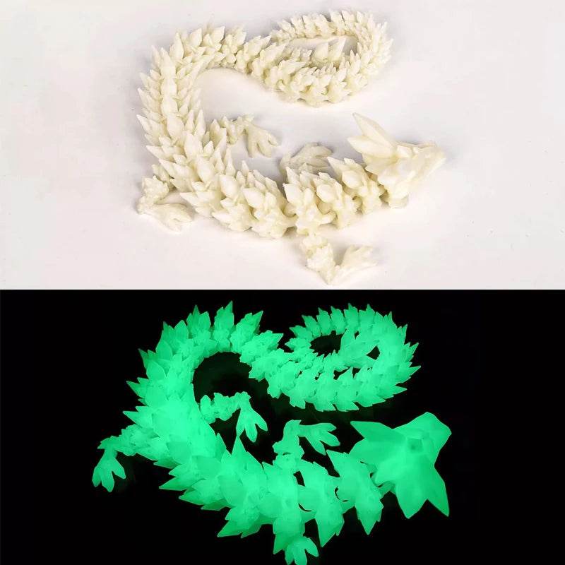 60cm 3D Printing Dragon Desktop Decorative Ornaments Movable Joints Colorful Dragon Sculpture Crafts Retro Home Decoration Gifts - Thomas 3d Printer Guy