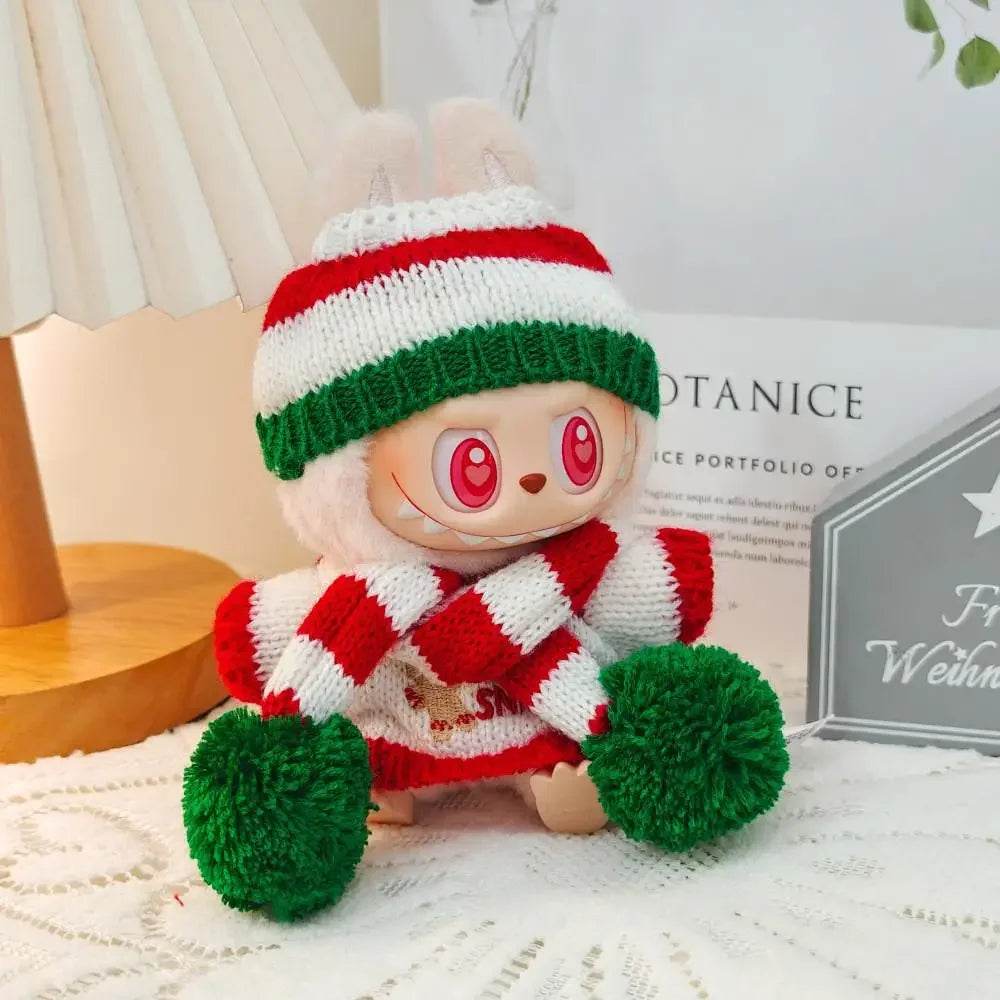 Mini Doll'S Clothes Outfit Accessories For Korea Kpop Exo Labubu Idol V1 V2 Christmas Cookie Man Sweater Hat New Year Clothes - Aliexpress
