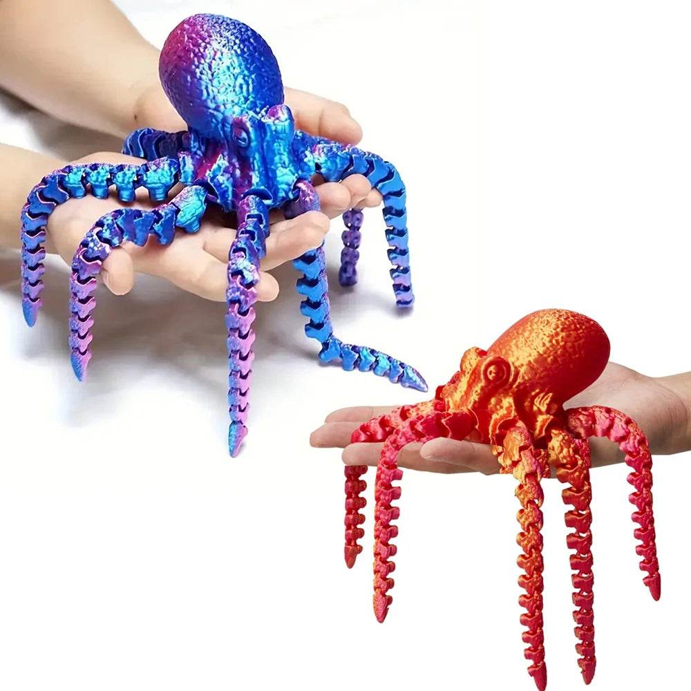 27CM 3D Printed Octopus Figurine with Flexible Joints For Home Office Desk Decor, Ocean Animal Table Ornament Ideal Gift Toy - Aliexpress