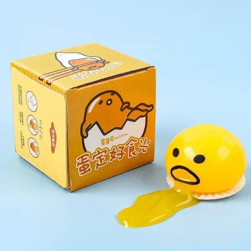 Squishy Puking Egg Yolk Stress Ball With Yellow Goop Relieve Stress Toy Funny Squeeze Tricky Antistress Disgusting Egg Toys - - The Puntique