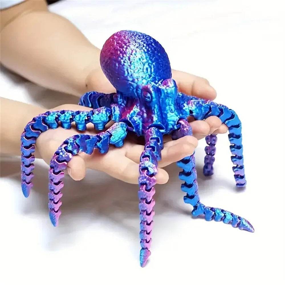 27CM 3D Printed Octopus Figurine with Flexible Joints For Home Office Desk Decor, Ocean Animal Table Ornament Ideal Gift Toy - Aliexpress