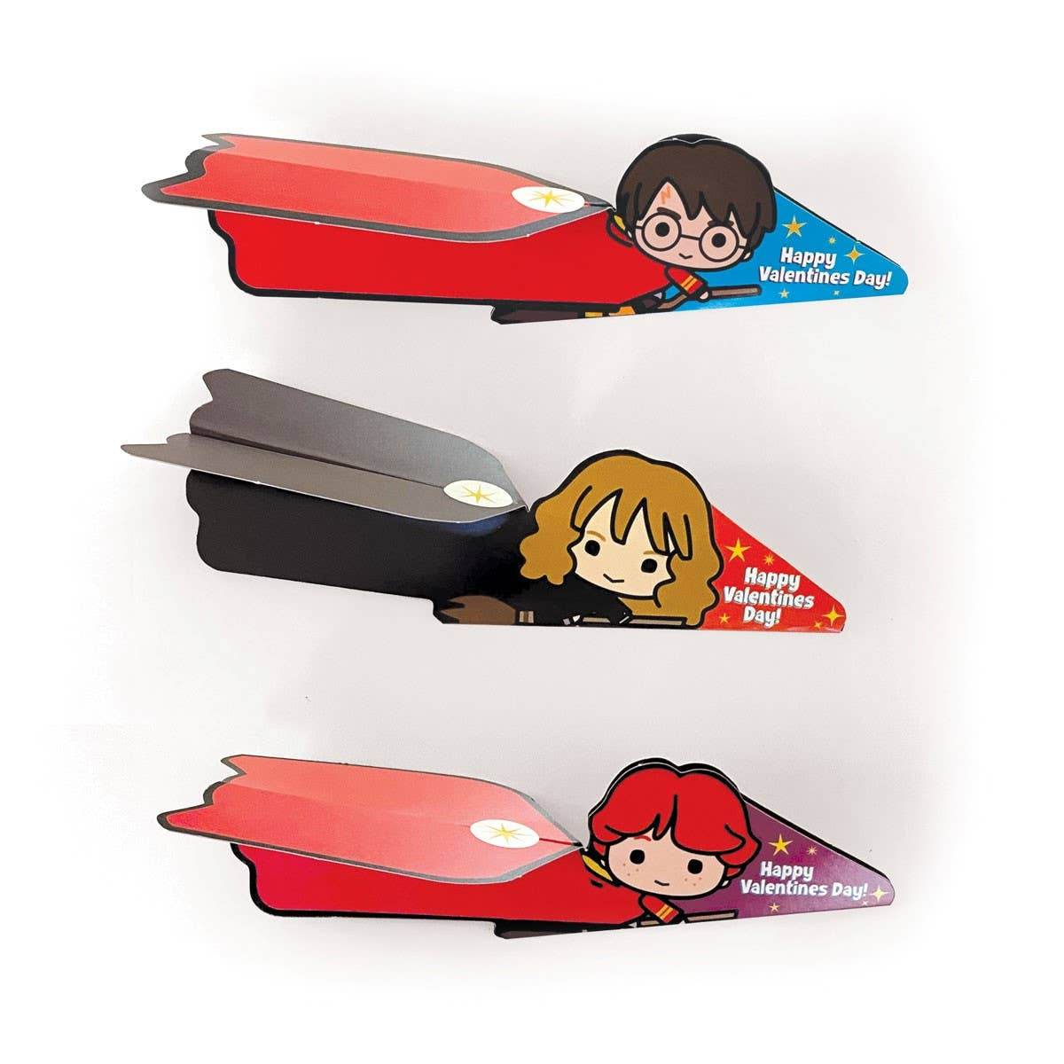 Paper House Productions - Harry Potter Valentine Cards - Harry Potter Flying Broom - Paper House Productions