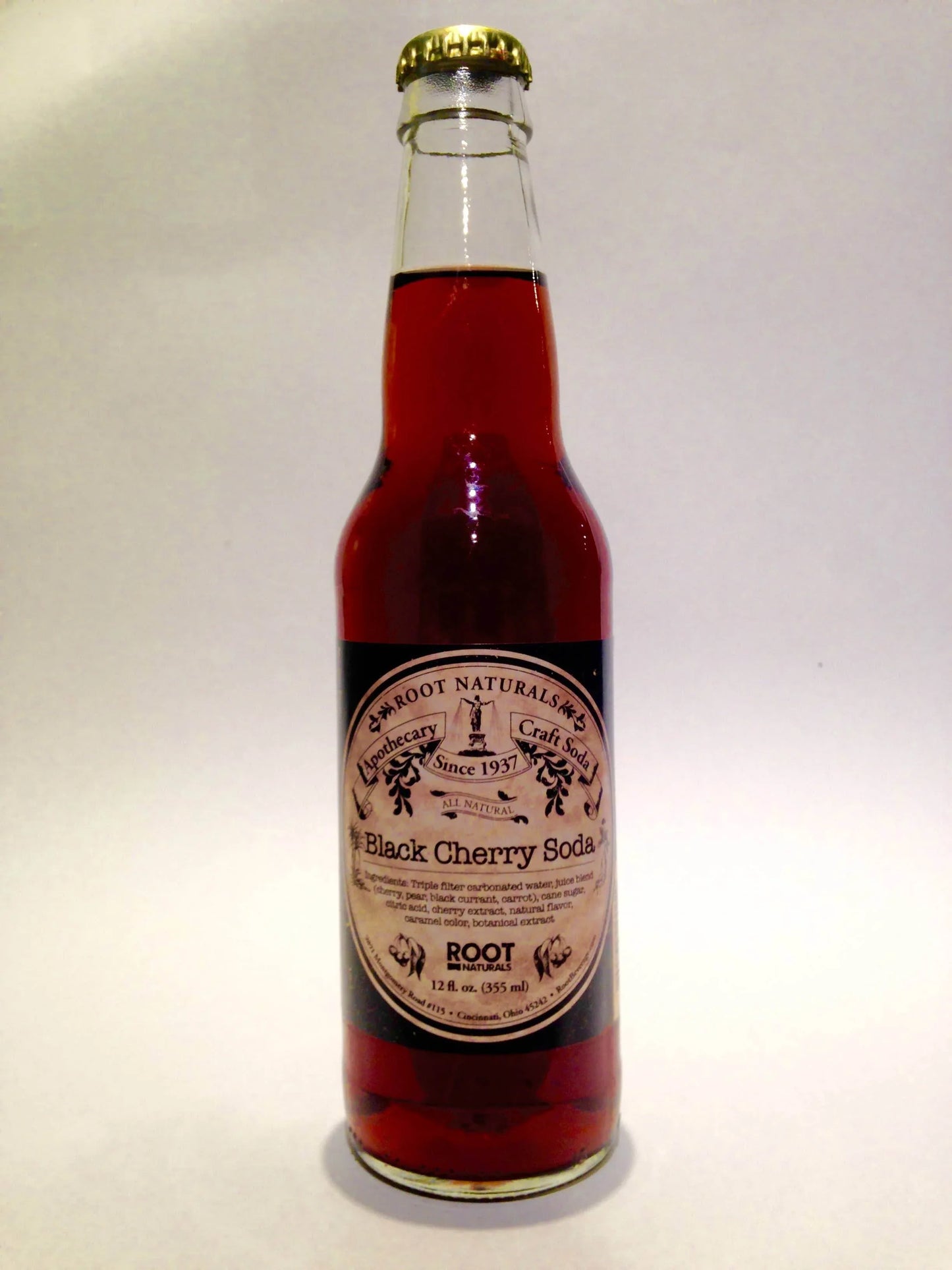 All Natural Apothecary Black Cherry Soda, Glass Bottles - - The Puntique