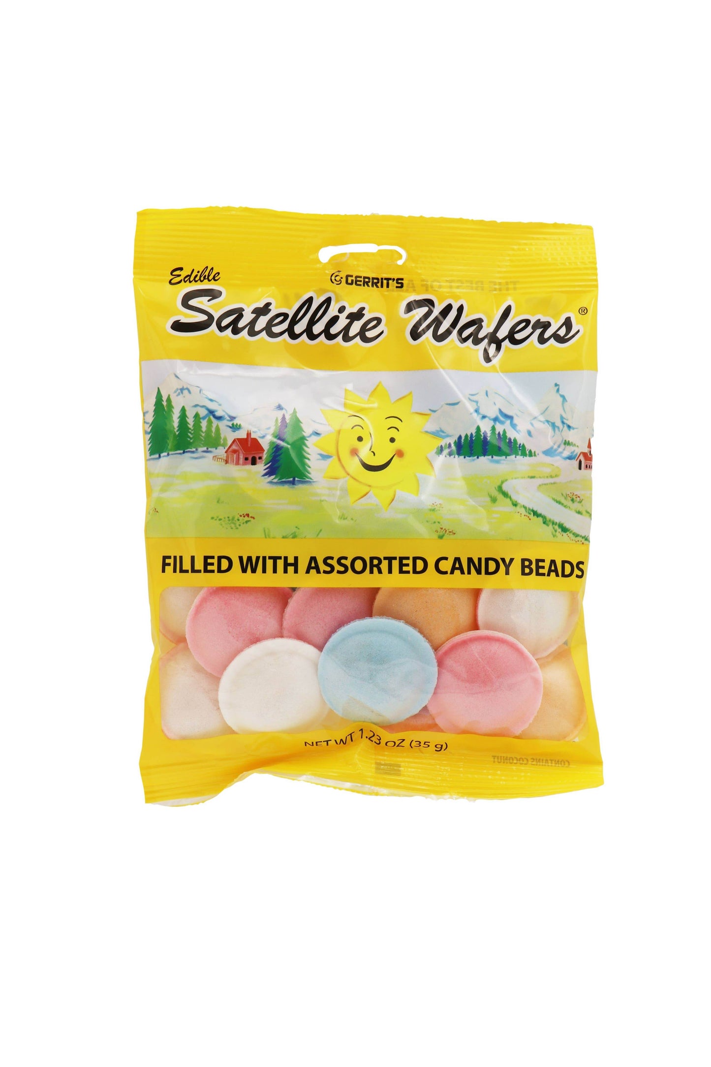 Satellite Wafers Candy Peg Bags - Grandpa Joe's Candy Shop