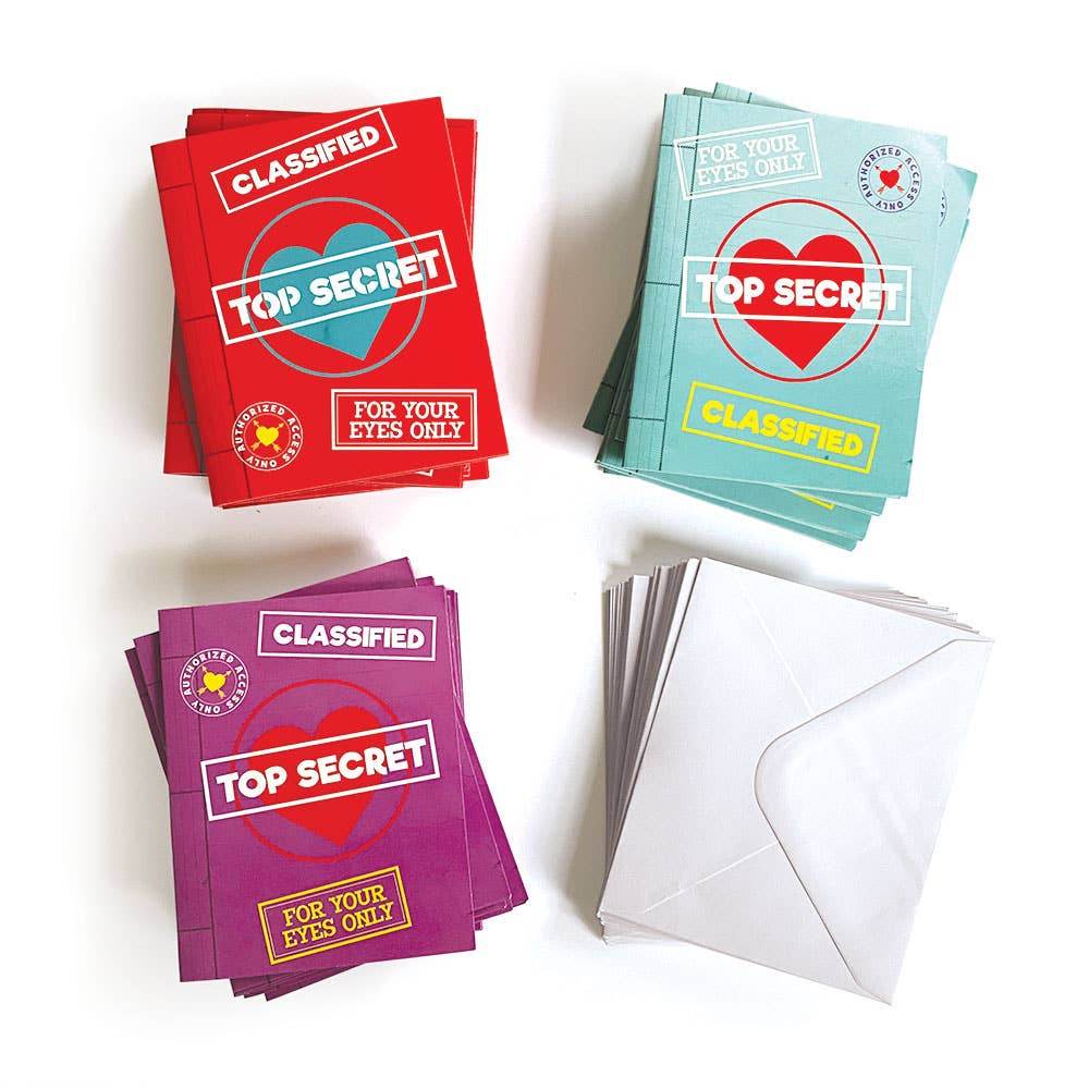 Paper House Productions - Top Secret Decoder Classroom Pack Valentines - Paper House Productions