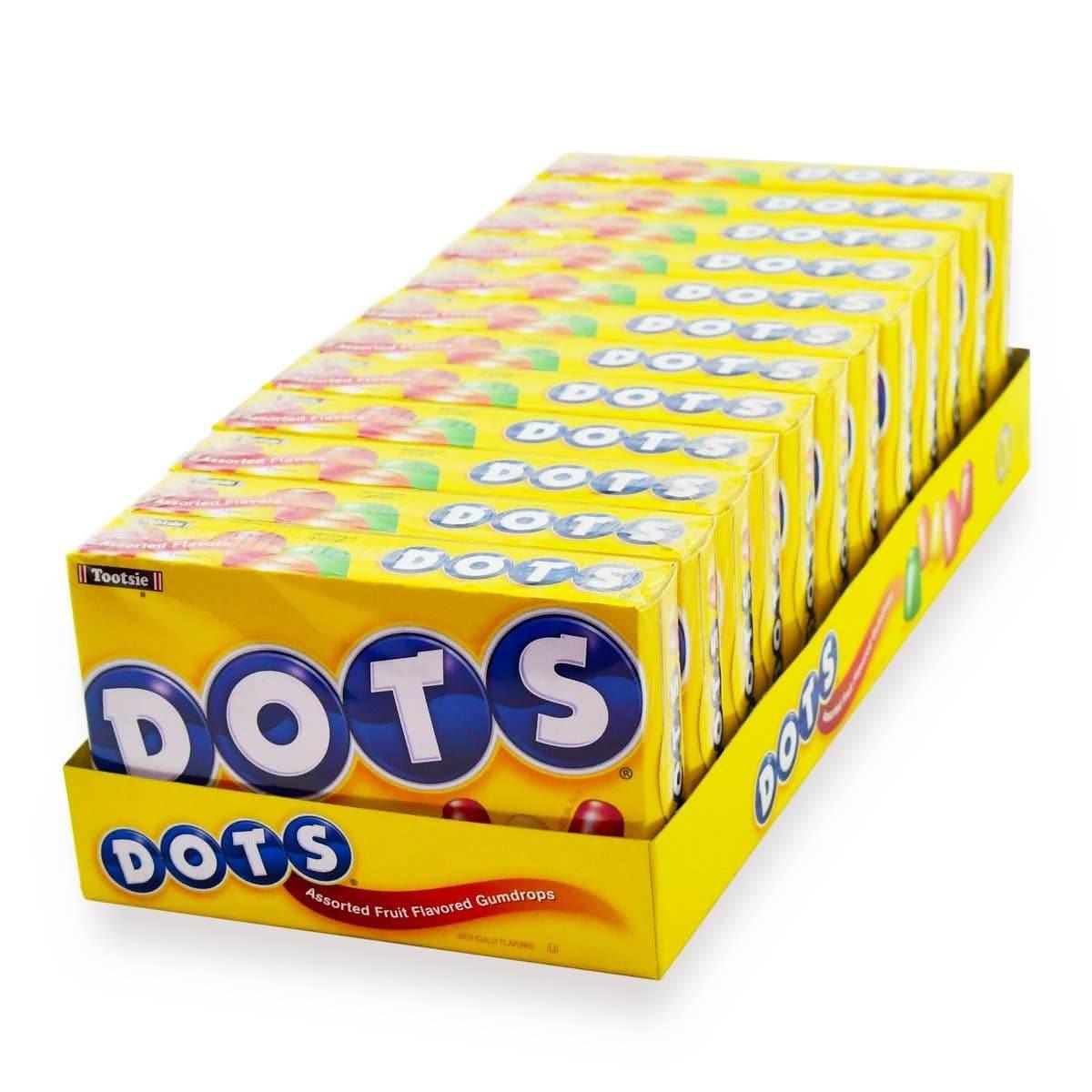 Dots Assorted Fruit Flavored Gumdrops 6.5 ounce - - The Puntique