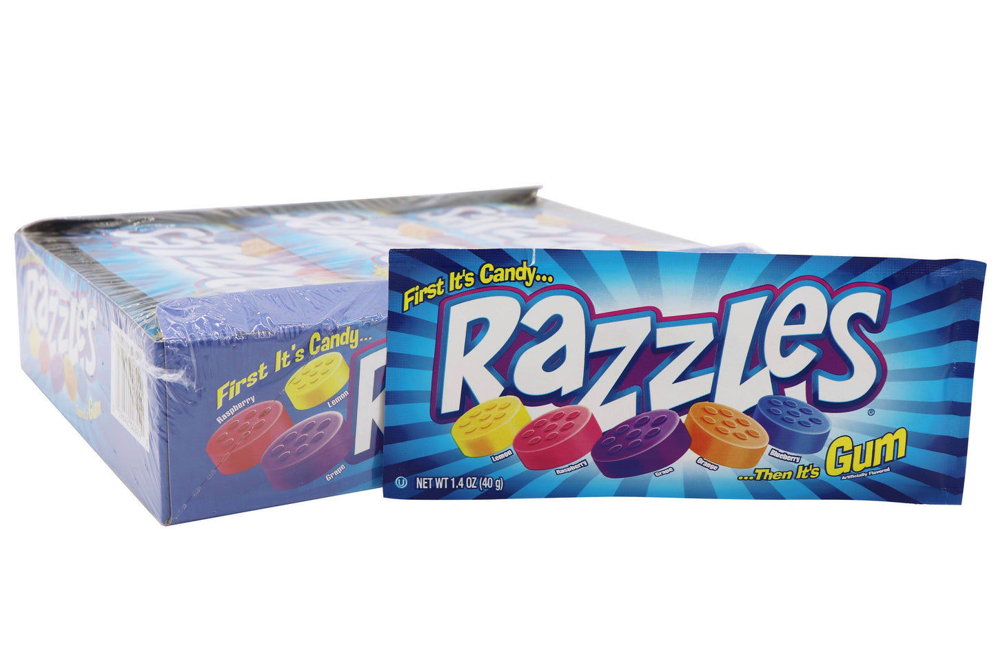 Razzles Candy Plain, 24ct - Grandpa Joe's Candy Shop