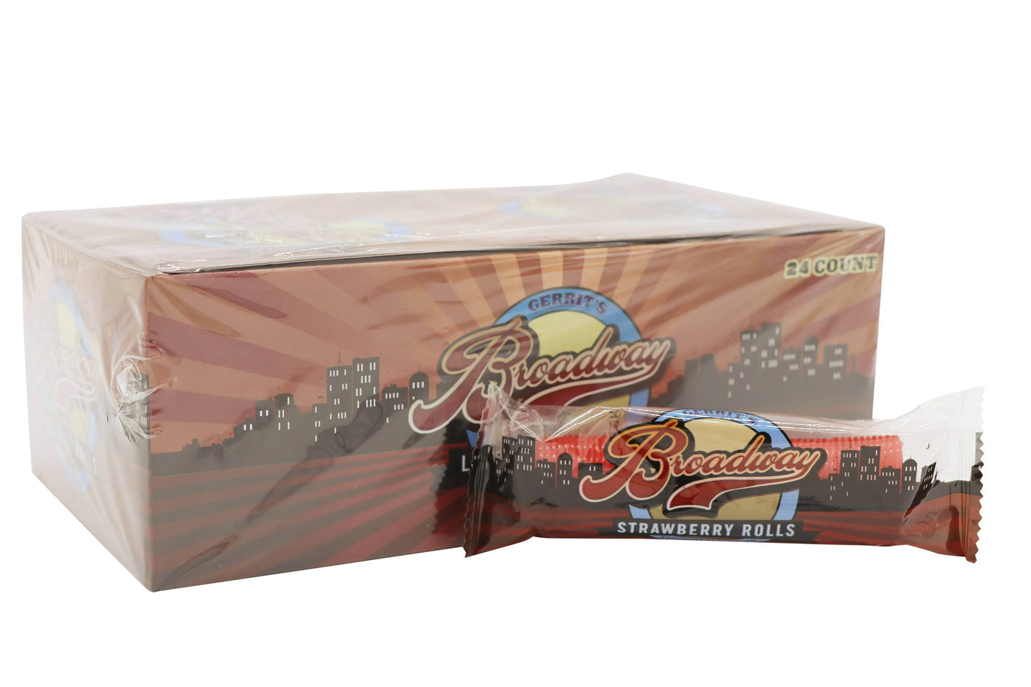 Broadway Rolls, Strawberry Licorice, 2.12oz Roll - - The Puntique