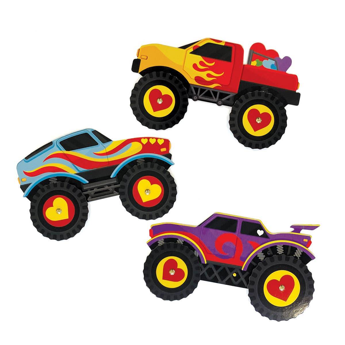 Paper House Productions - Monster Trucks Action Movers Valentines - Paper House Productions