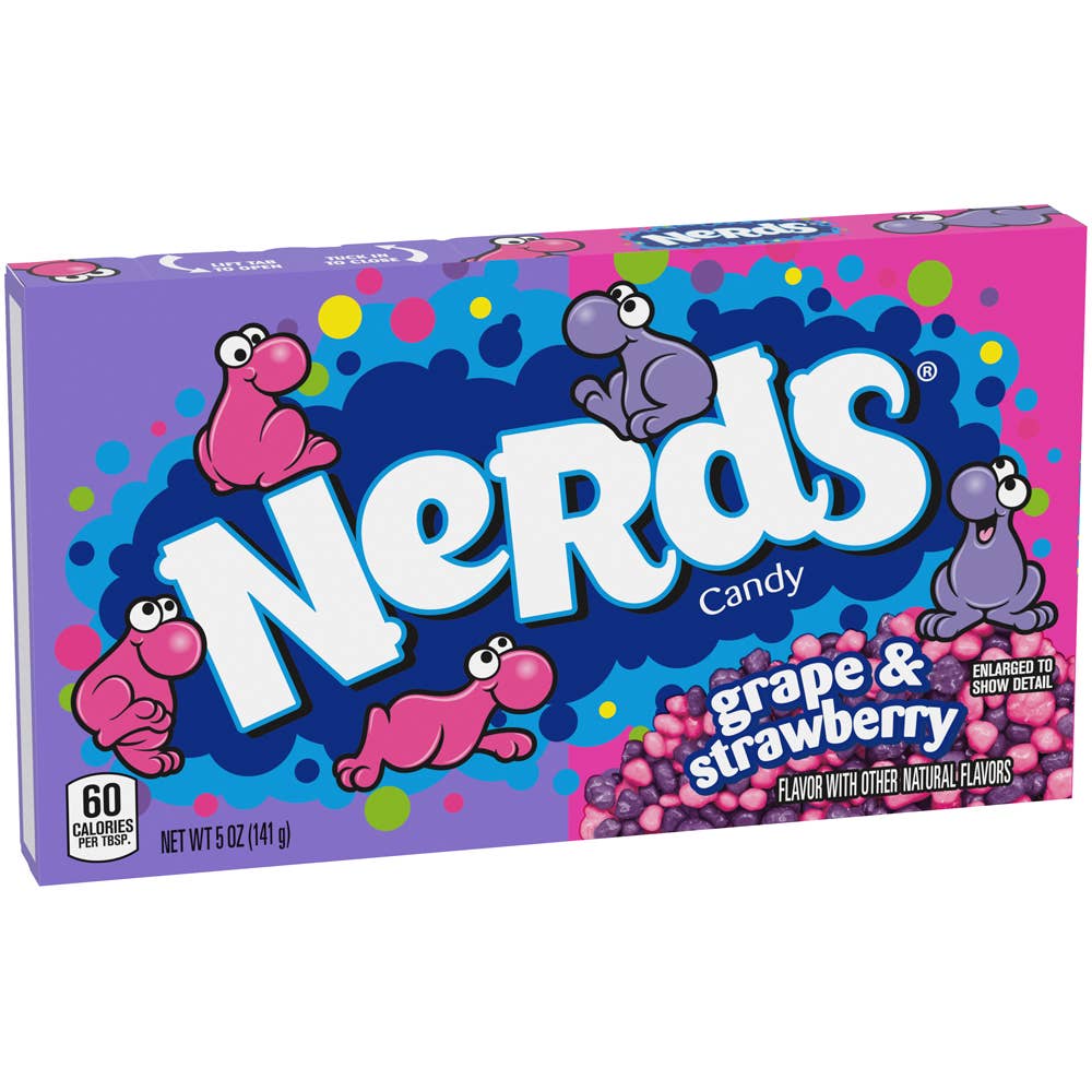 Nerds Theater Box, Grape & Strawberry, 5oz - - The Puntique