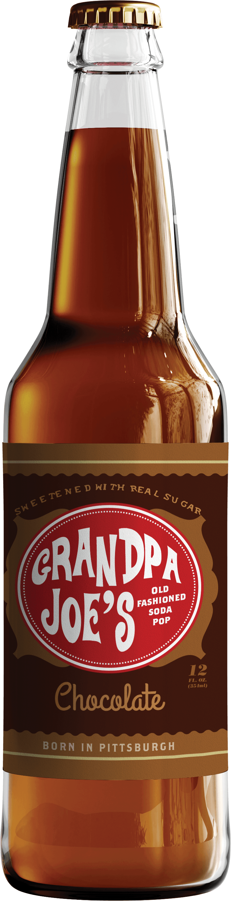 Grandpa Joe's Chocolate Soda, 12oz Glass Bottle - Grandpa Joe's Candy Shop