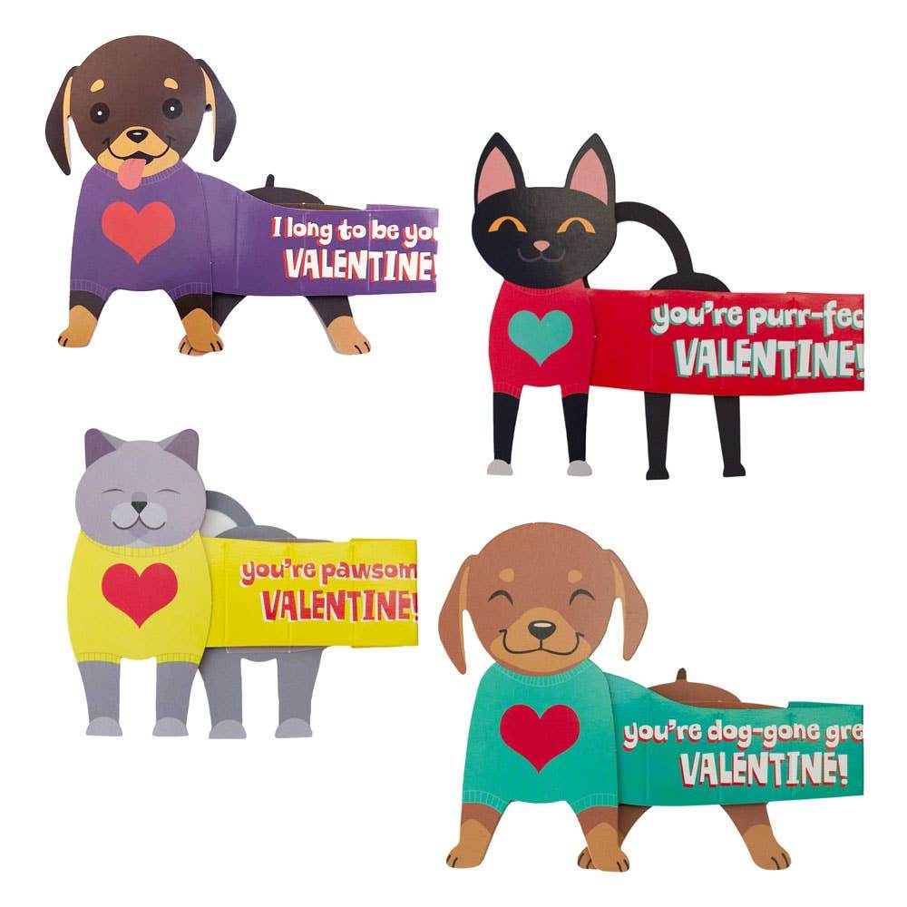 Paper House Productions - Accordion Pets Valentines - Paper House Productions