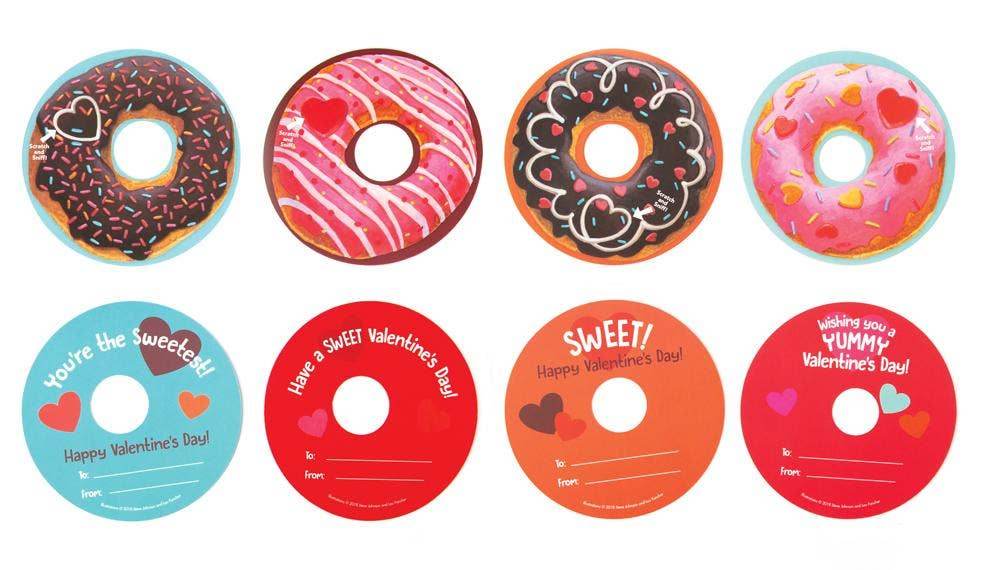 Paper House Productions - Donuts Scratch & Sniff Valentines - Paper House Productions
