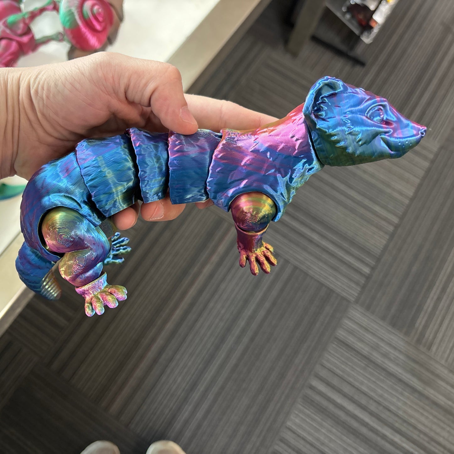 12” 3D printed articulated Ferret - - The Puntique