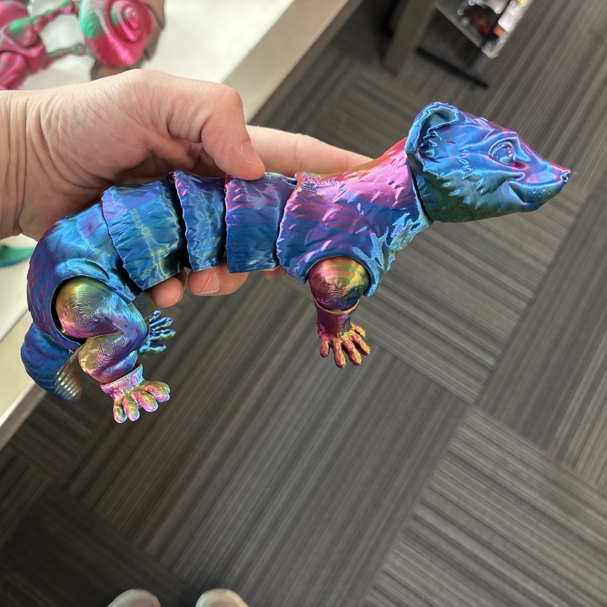 12” 3D printed articulated Ferret - - The Puntique