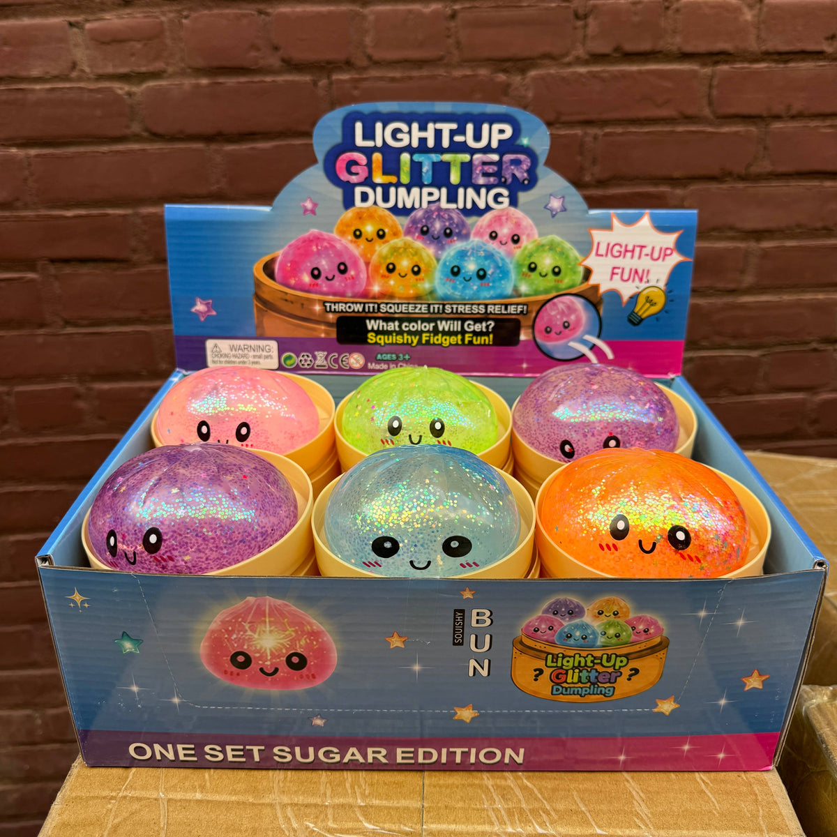 Light Up Glitter Dumpling Squishy - - The Puntique