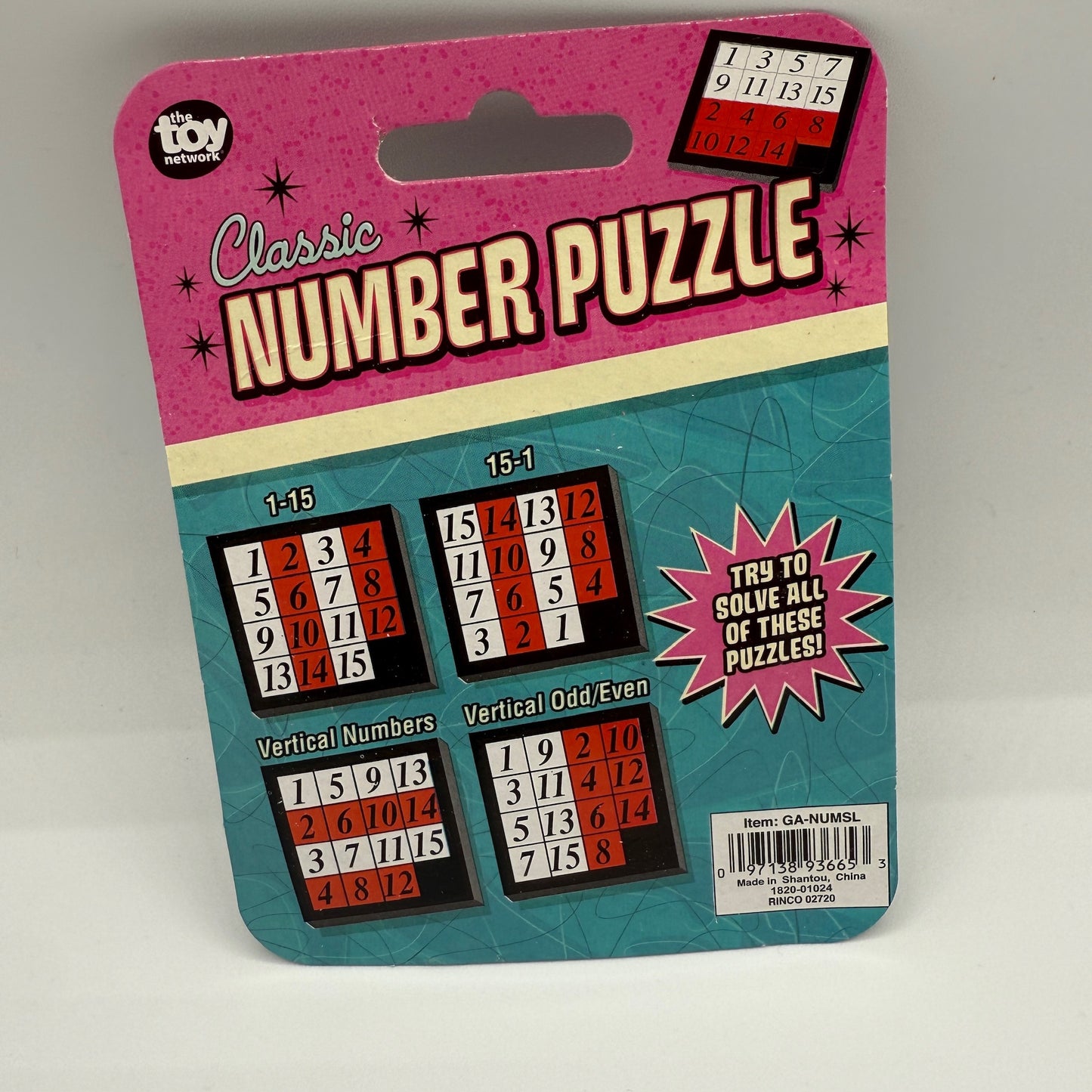 2.5" NUMBER SLIDE PUZZLE - - The Puntique