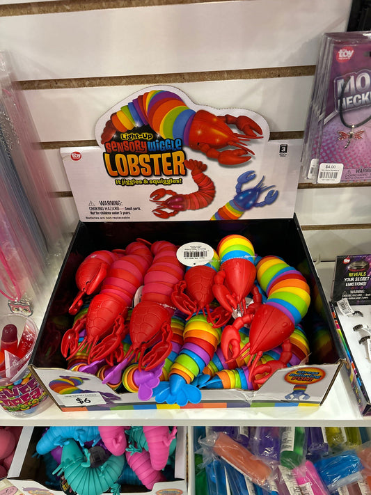 10" Light-Up Wiggle Sensory Lobster - Lunar Squirrel’s Puntique