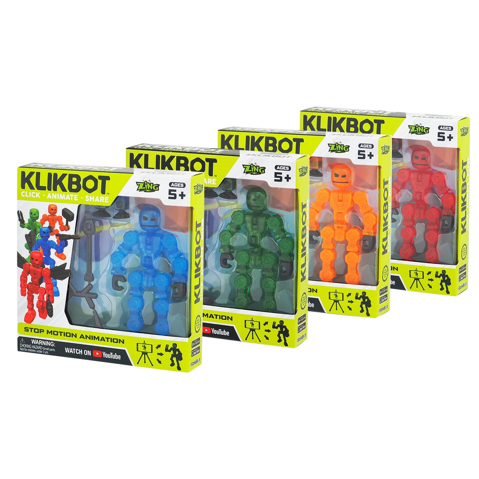 Zing KlikBot Single Pack - Stop Motion Animation Robot - - The Puntique