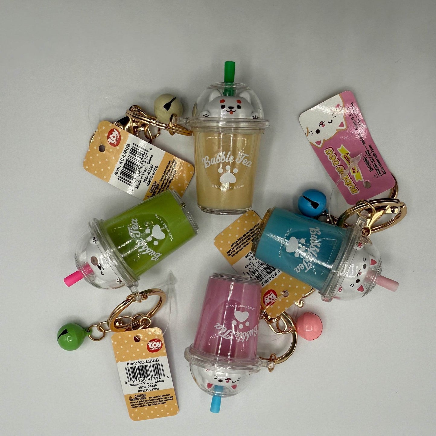 2.5 in Kawaii Animal Bubble Tea Liquid Clip on - - The Puntique