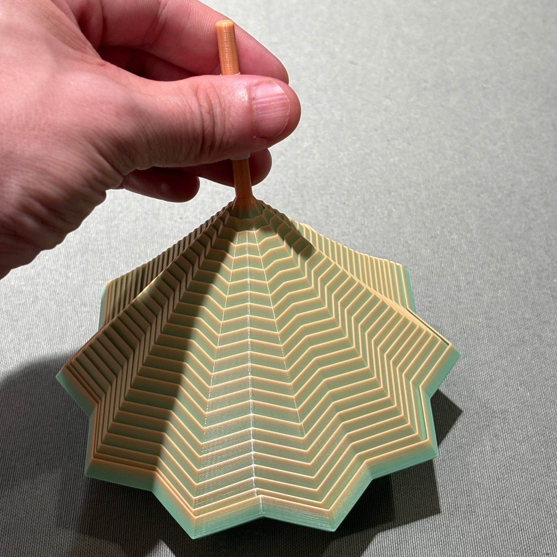 Fidget Star with Handle Visual & Sound, 3D Printed Desk Toy - Medium - The Puntique