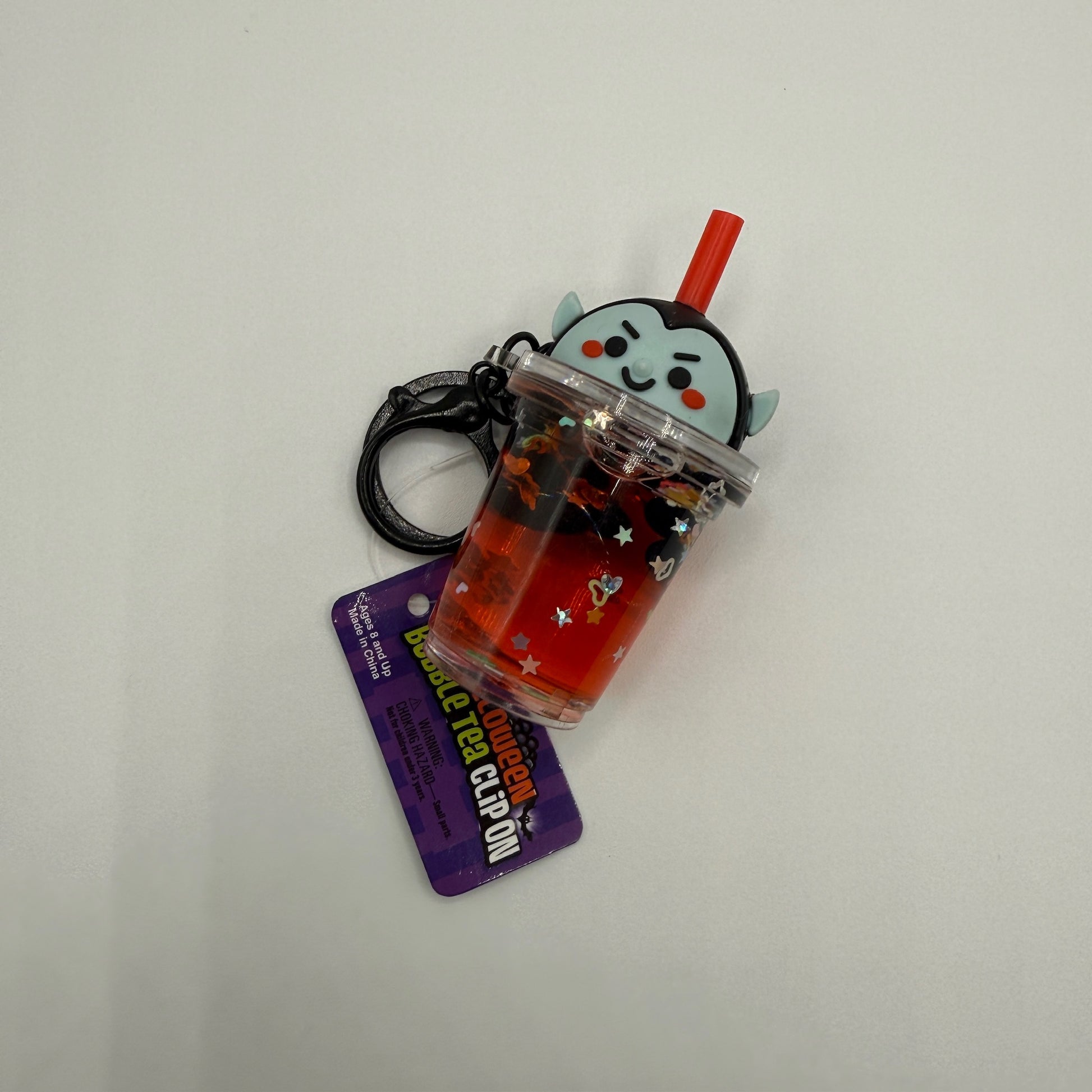 Halloween Bubble Tea Clip On 2.25" - Dracula - The Puntique