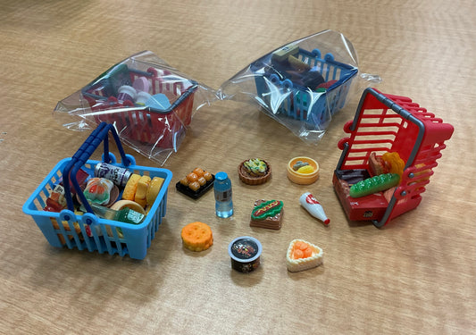 Miniature Grocery Food Shopping Basket