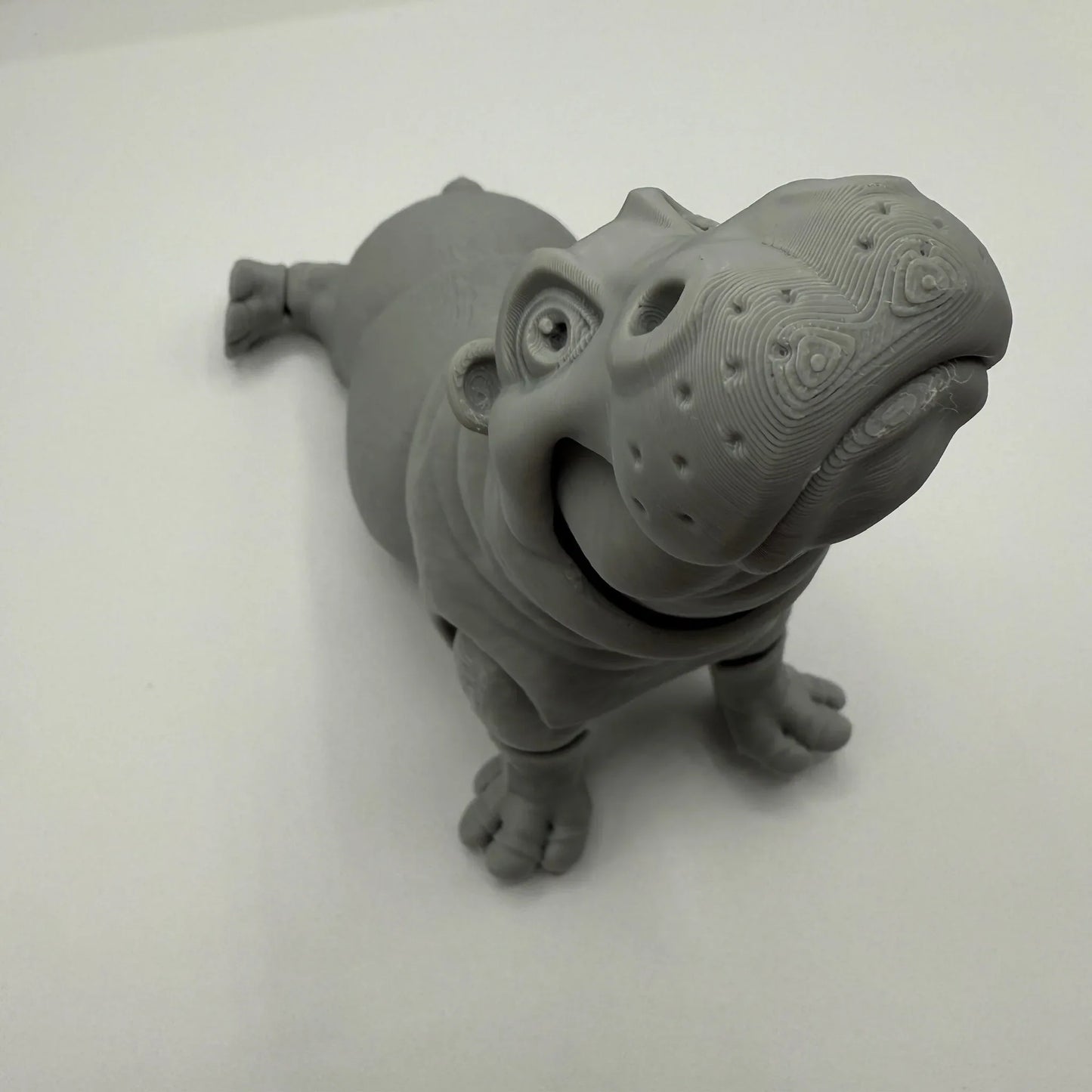 8” 3D printed articulated Hippo - - The Puntique