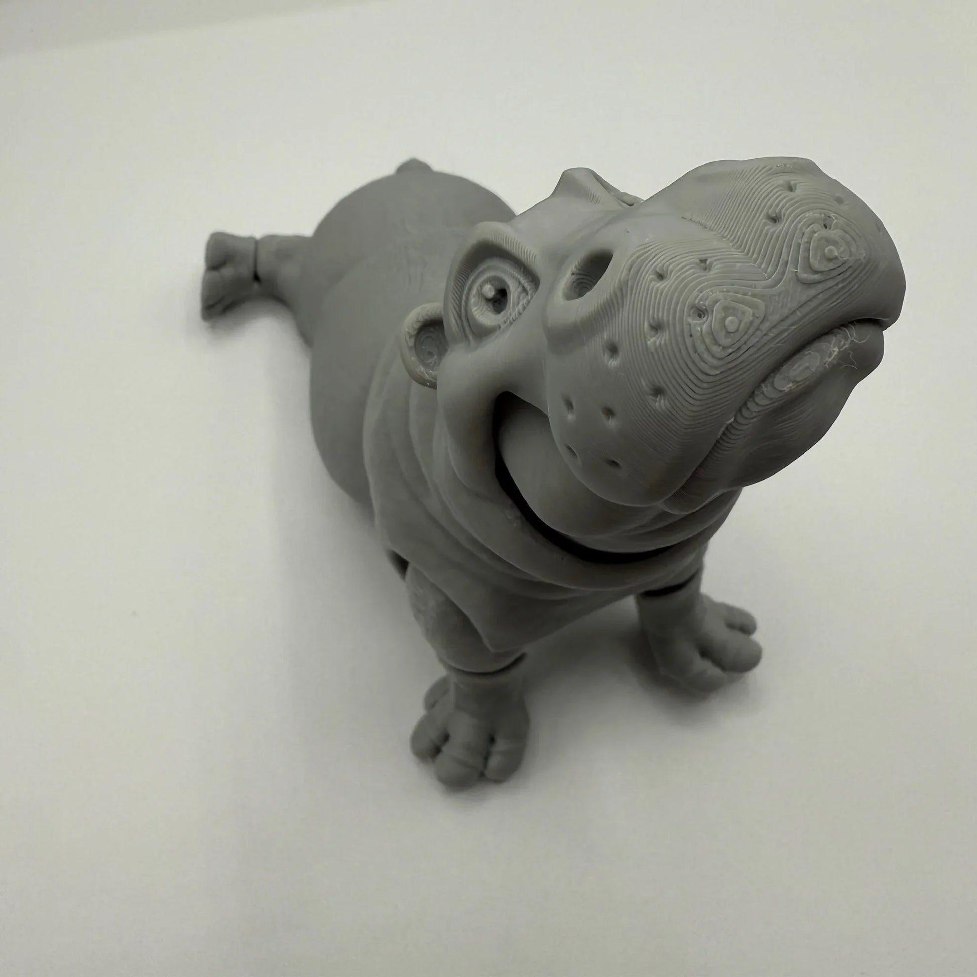 8” 3D printed articulated Hippo - - The Puntique