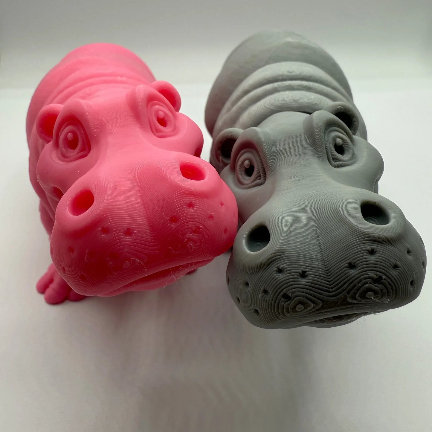 8” 3D printed articulated Hippo - - The Puntique