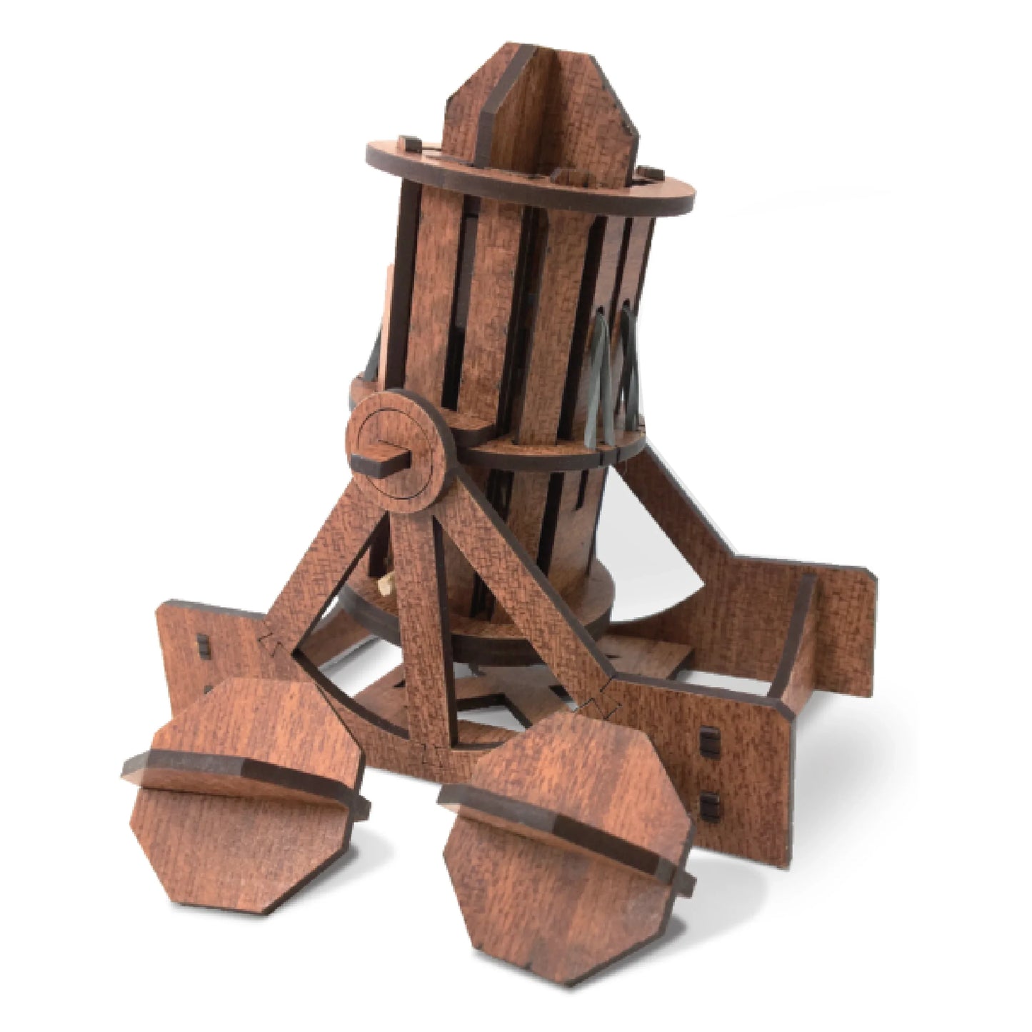 Mini Cannon : Wooden Engineering Model Building Kit - - The Puntique