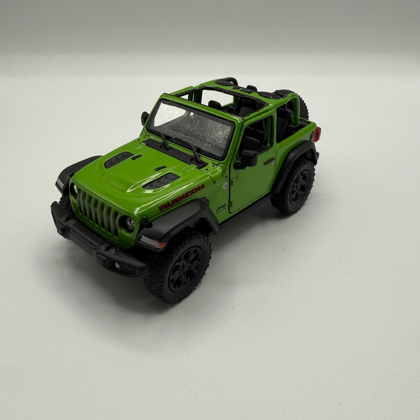 5" Diecast Pull Back 2018 Jeep Wrangler Open Top - Green - The Puntique