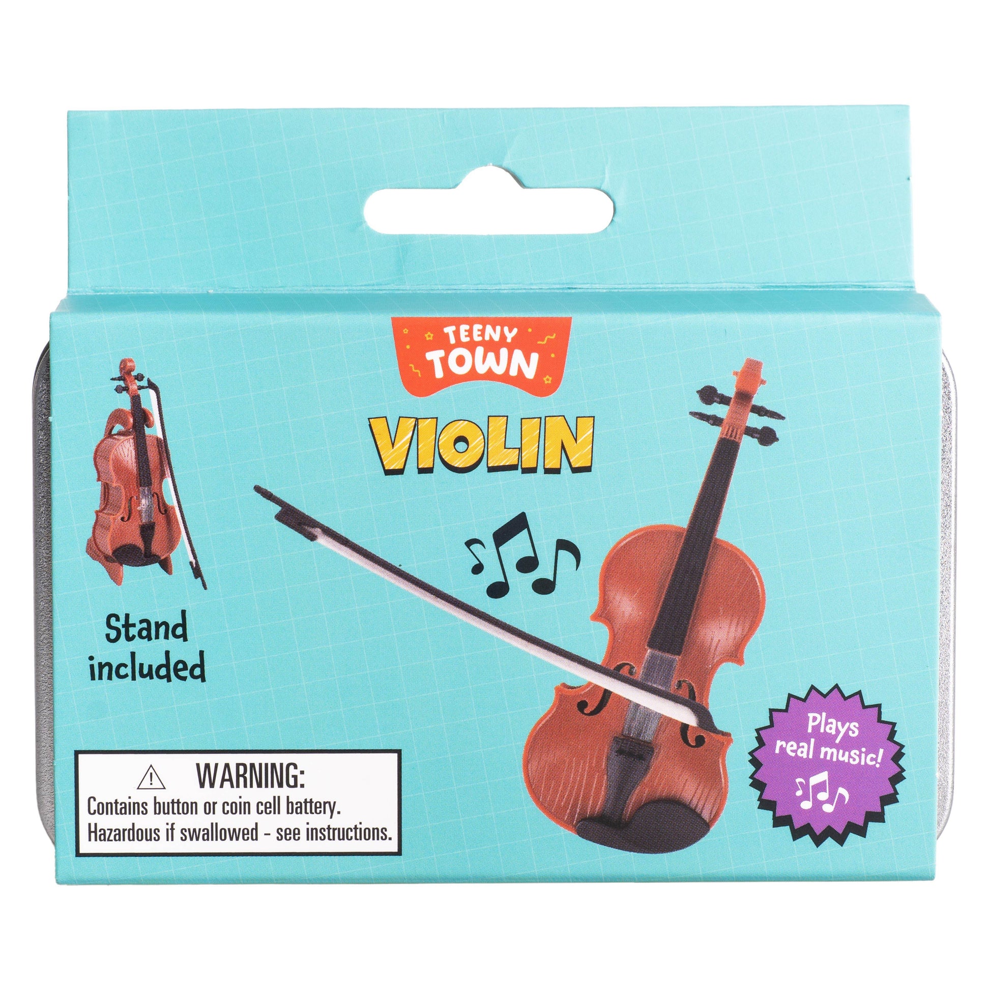 Teeny Town Violin with Sound – Mini Novelty Toy - - The Puntique