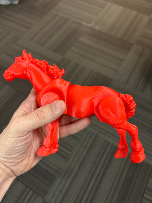 9” 3D printed articulated Horse - - The Puntique