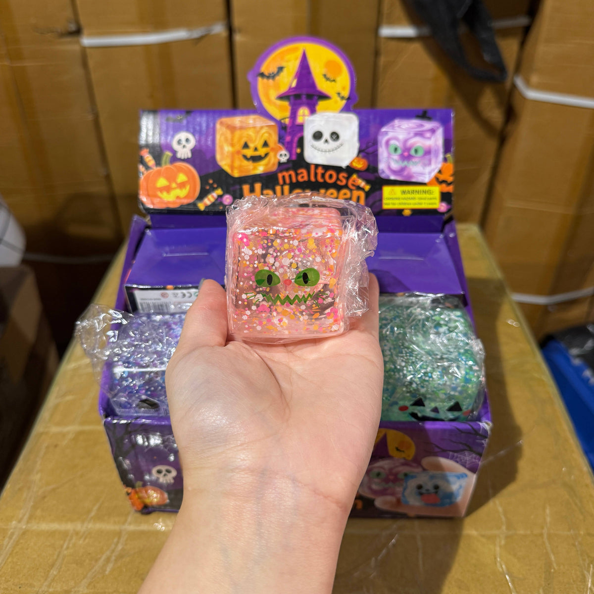 Light Up Halloween Sugar Squish Cube - - The Puntique
