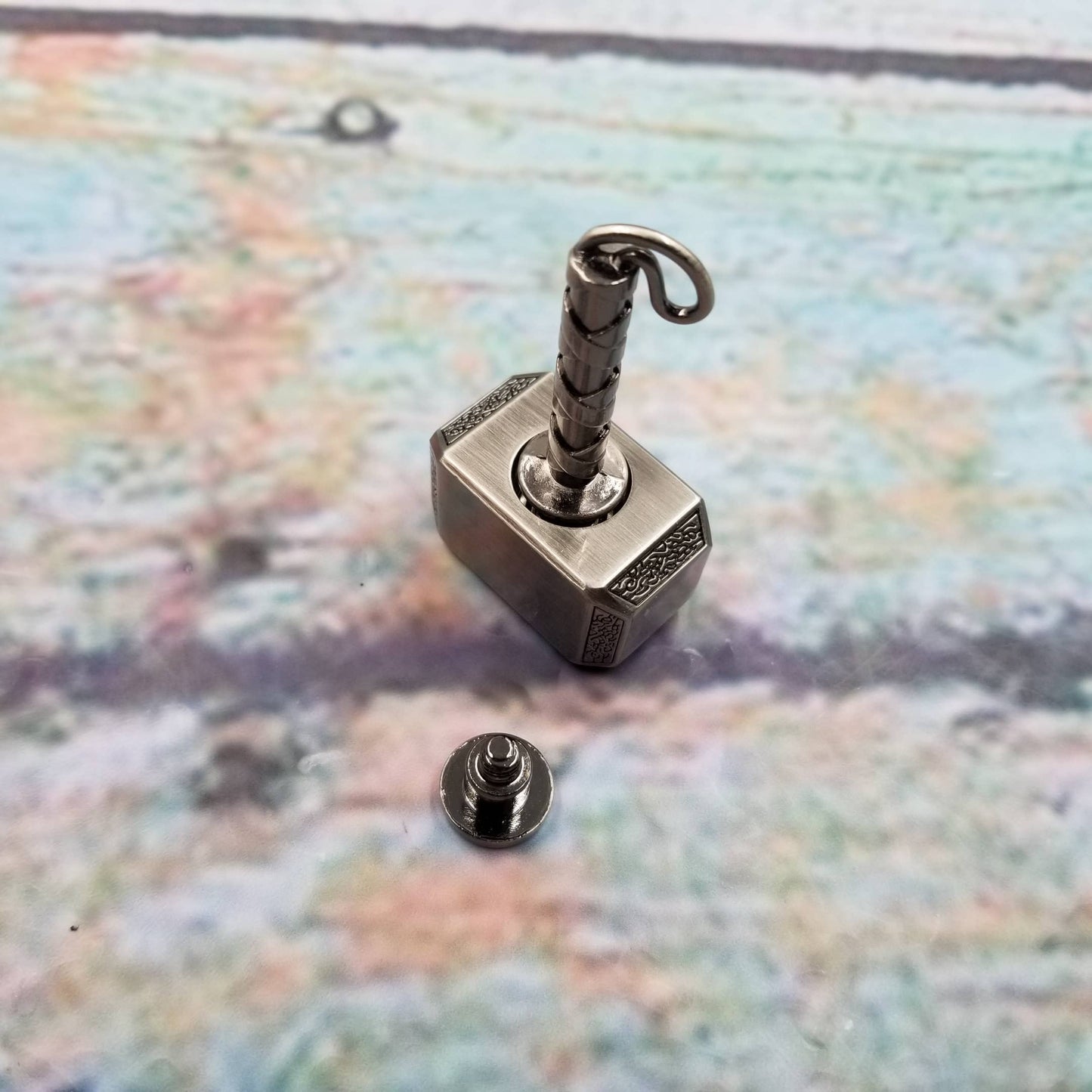 Thor's Hammer Metal Gyroscope Rotating Decompression Toys - - The Puntique