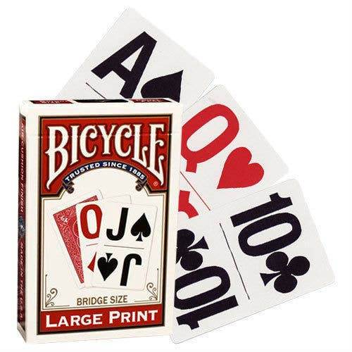 Bicycle Large Print Cards (Red) - Cardshouse
