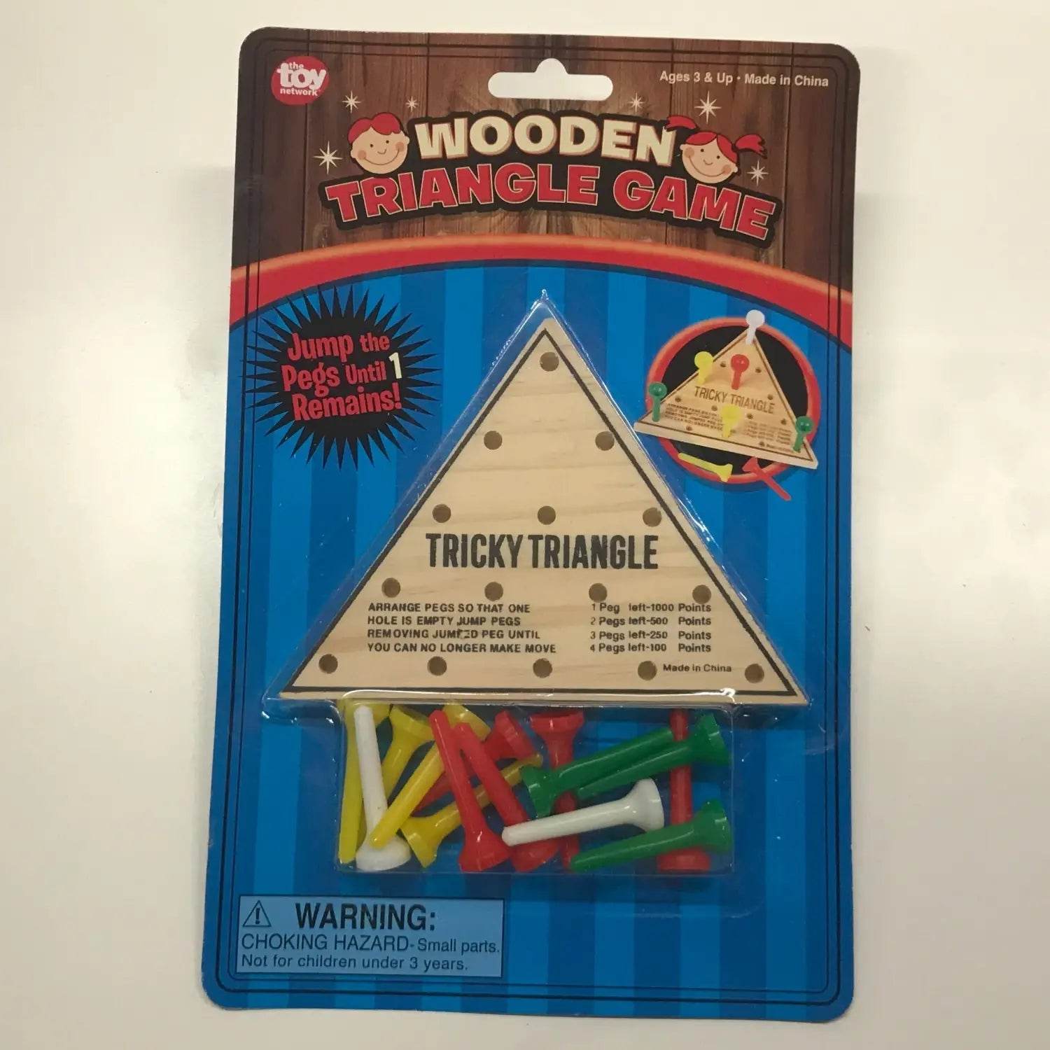 4.5in Wooden Triangle Game - - The Puntique