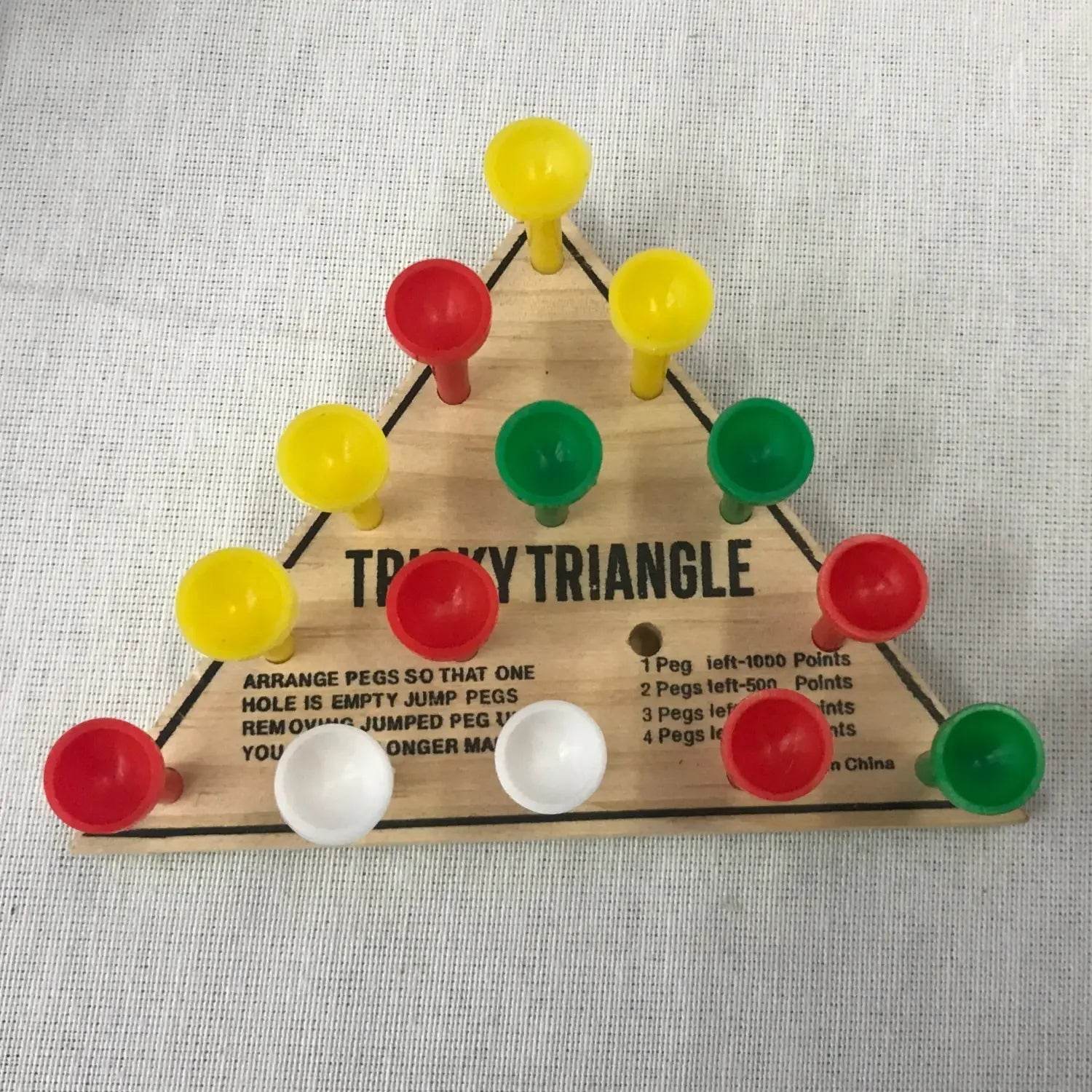 4.5in Wooden Triangle Game - - The Puntique