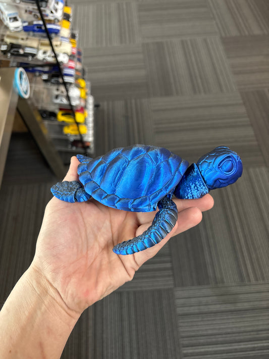 7” 3D printed articulated Sea Turtle - - The Puntique