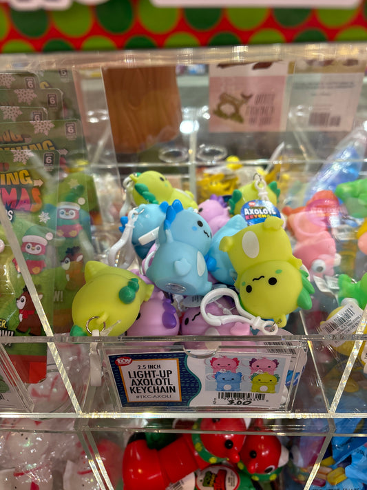 2.5" Light-Up Axolotl Keychain