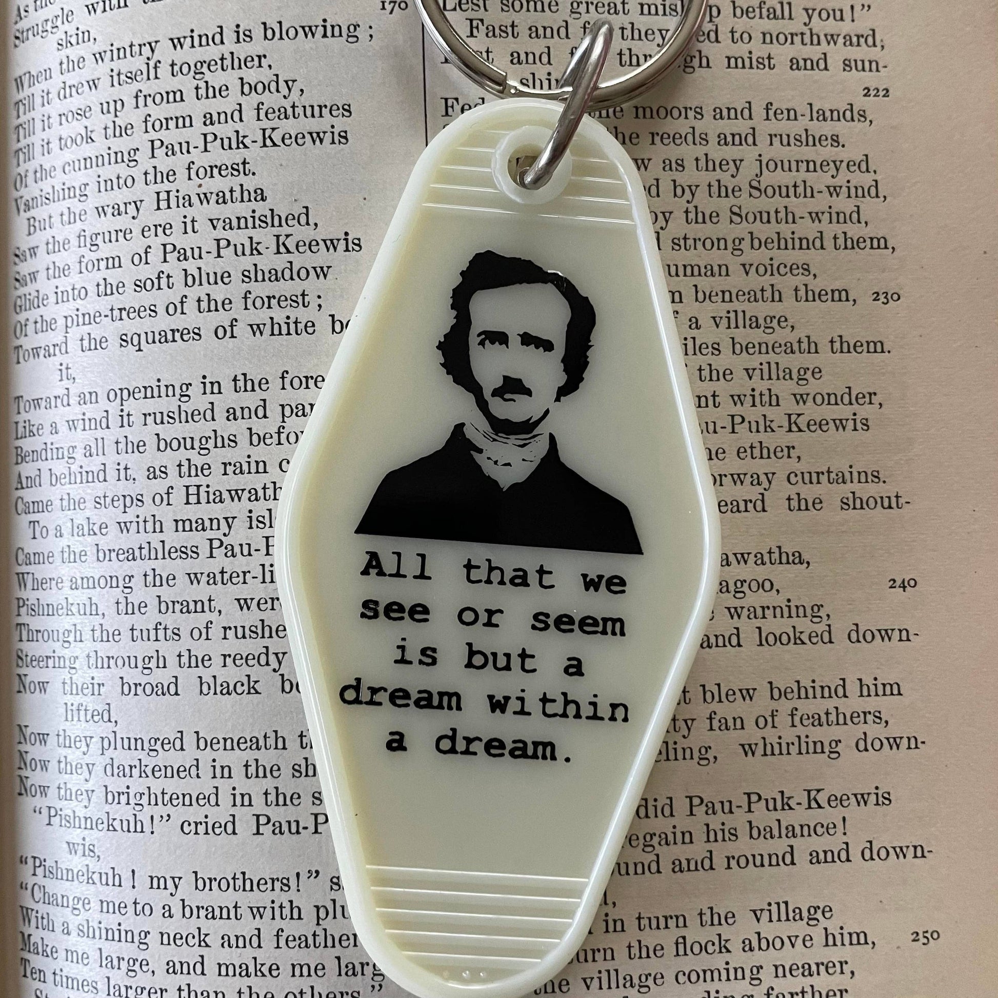 Edgar Allan Poe - Motel Key Fob - - The Puntique