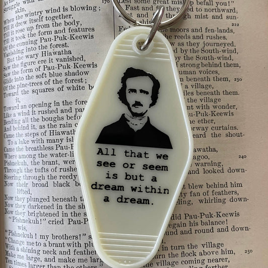 Edgar Allan Poe - Motel Key Fob - - The Puntique