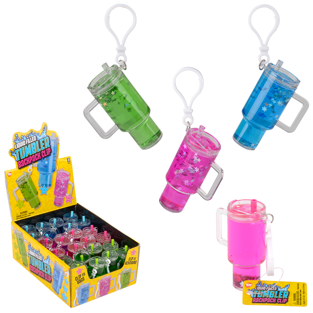 2.75" LIQUID FILLED TUMBLER BACK PACK CLIP