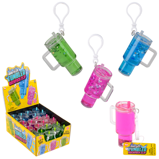 2.75" LIQUID FILLED TUMBLER BACK PACK CLIP
