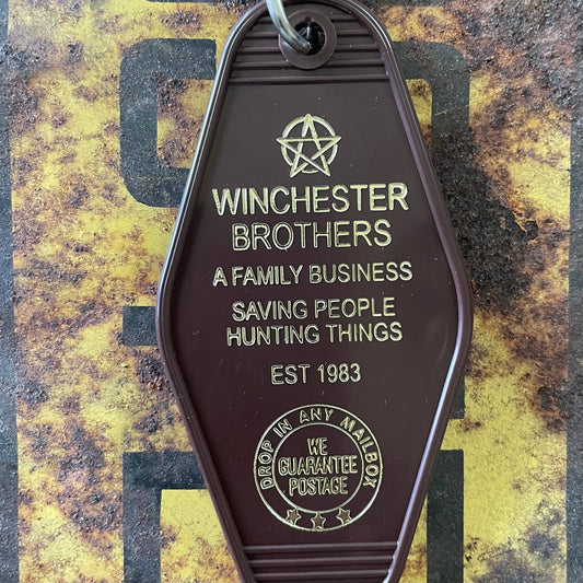 Winchester Brothers (Supernatural) - Motel Key Fob - - The Puntique